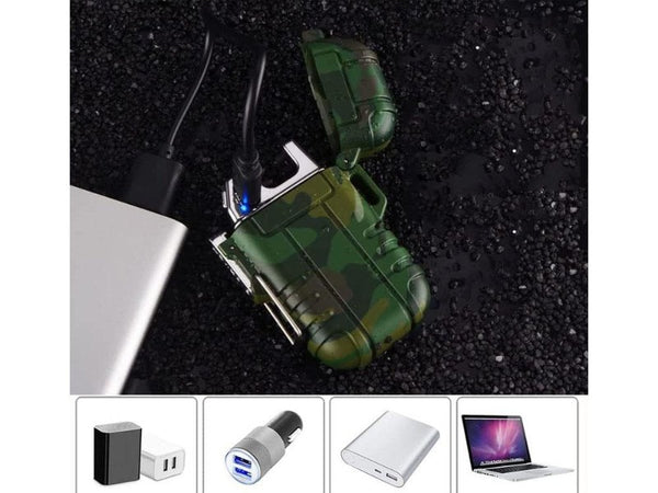 Waterproof Dual Arc Plasma Lighter - USB-C Electric Fire Starter
