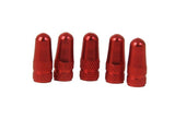 Red French Presta Air Valve Cap - 5pcs