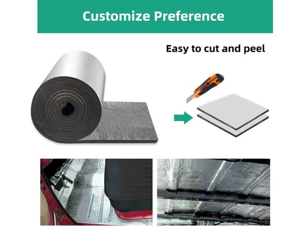 Car Sound Deadener Heat Mat 10mm 5m x 1m Noise Insulation