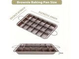 Non-Stick 18-Cavity Brownie Pan with Removable Divider