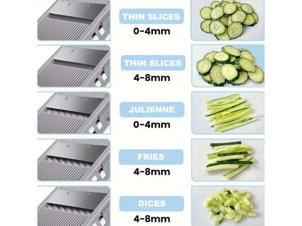Multifunctional Vegetable Chopper Adjustable Food Slicer Dicer