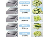 Multifunctional Vegetable Chopper Adjustable Food Slicer Dicer