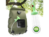 20L Portable Solar Camping Shower Bag Heating Water Pouch