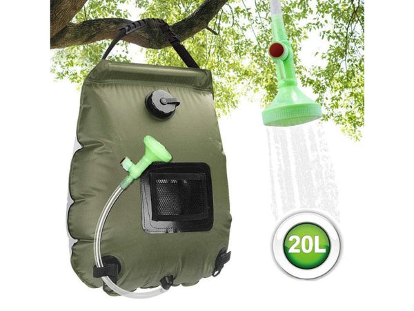 20L Portable Solar Camping Shower Bag Heating Water Pouch