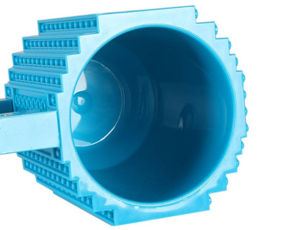 Creative Build-On Brick Mug - Blue