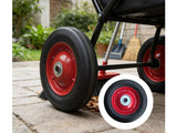 6" Flat Free Replacement Wheel - Solid Rubber Cart Tire