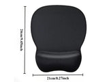 Ergonomic Mouse Pad with Soft Silicone Wrist Rest Black