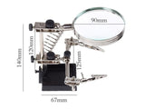 Workstation Magnifier Glass with Alligator Clamps