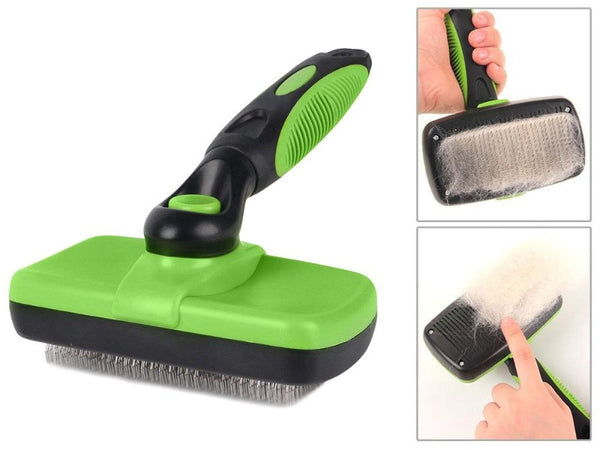 Self Cleaning Slicker Brush Grooming Tool