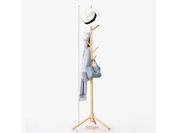 Wooden Coat Rack Stand - Natural Wood
