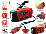 Hand Crank Solar Powered AM/FM Radio with LED Flashlight