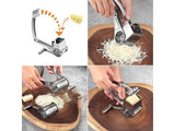 Rotary Cheese Grater Stainless Steel Hand Crank Shredder Slicer