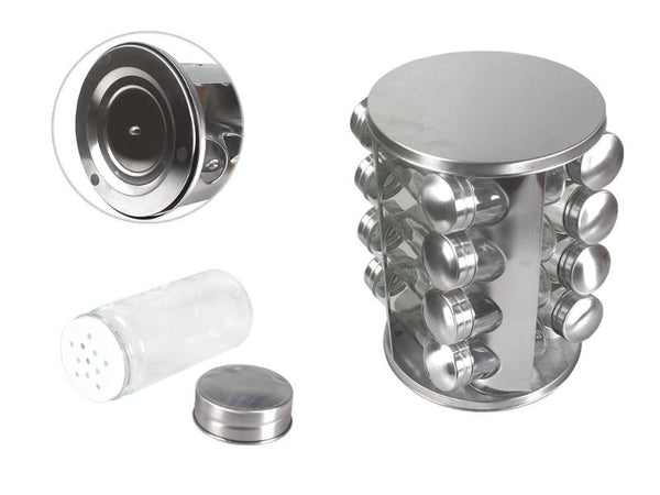 Revolving Spice Tower Spice Rack Set of 16 Spice Jars