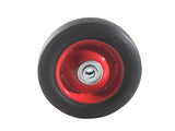 6" Flat Free Replacement Wheel - Solid Rubber Cart Tire
