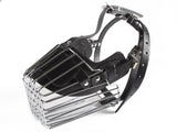 Chafe-free Wire Cage Faux Leather Muzzle for Pet Dogs