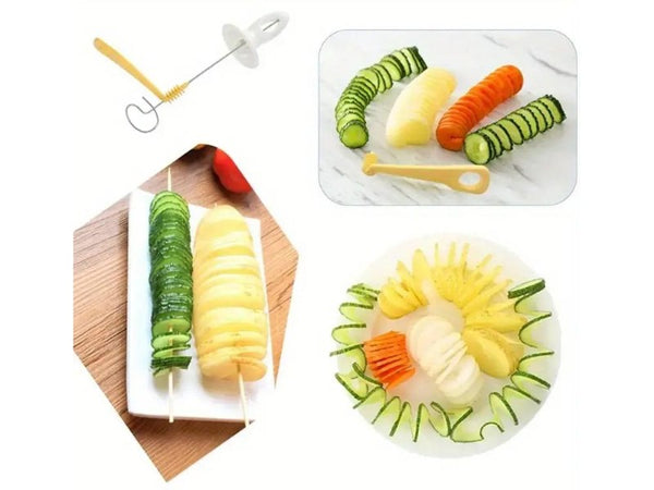 Spiral Potato Cutter for Homemade Chips | Stainless Steel & ABS