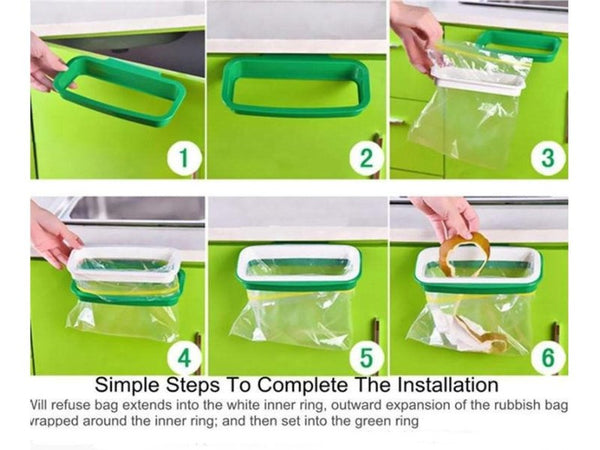 Kitchen Cabinet Mounted Rubbish Rack Holder
