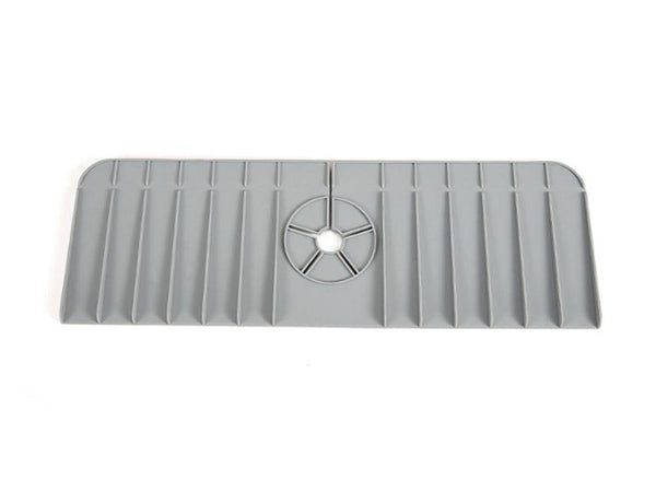 Silicone Kitchen Sink Faucet Splash Guard Mat - Grey 37x14cm