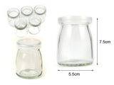 10 x 100ml Pudding / Milk Glass Bottles