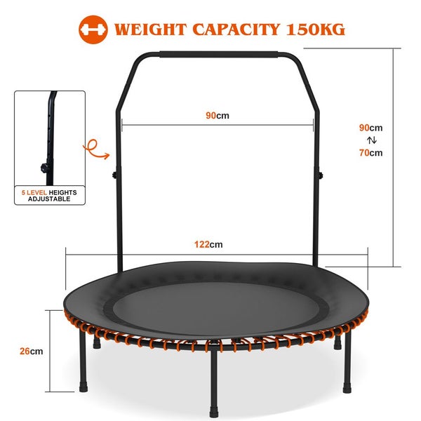 122cm foldable exercise trampoline rebounder