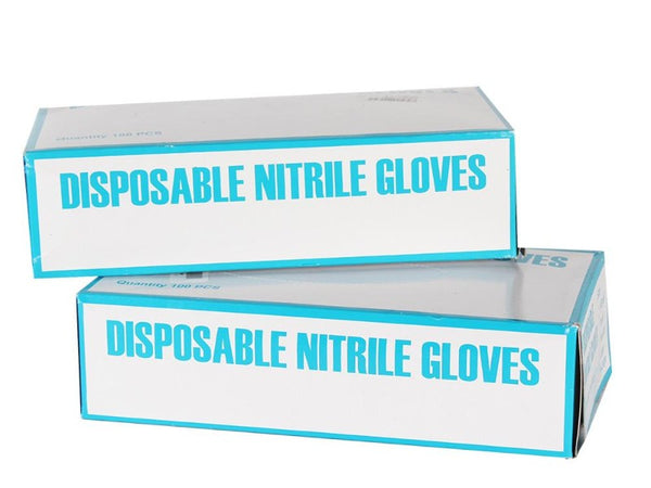 100pcs Disposable Nitrile Gloves - Size M