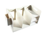 White Desktop Organiser with Drawers & Pen Holder for Office