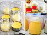 10 x 100ml Pudding / Milk Glass Bottles