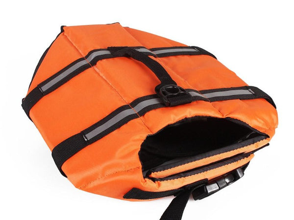 Orange Dog Swimsuit Life Jacket - Size S