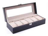 Delicate Leather Watch Box Case - 6 Slots