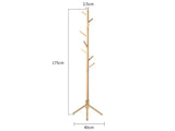 Wooden Coat Rack Stand - Natural Wood