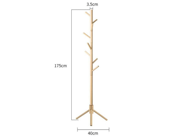 Wooden Coat Rack Stand - Natural Wood