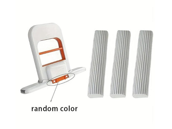 Mini Portable Desktop Mop Self-Squeeze Short Mop with 3 Sponges