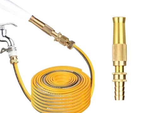 Copper High Pressure Garden Hose Spray Nozzle 1/2" Yellow