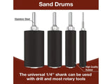 20pc Drum Sanding Kit Rubber Spindle Sander Set for Drill Press