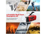 Hand Crank Solar Powered AM/FM Radio with LED Flashlight