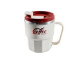 400ml SS304 Insulated Coffee Mug w/ Lid & Handle