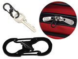 S-Shaped Stainless Steel Anti-Lost Keychain Key Lock