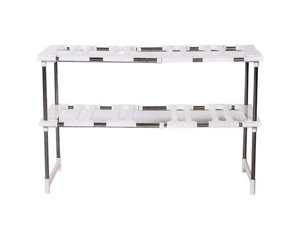 2 Tiers Under Sink Expandable Shelf Organizer Shelves