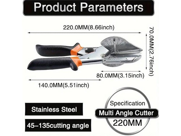Adjustable Multi-Angle Miter Shears-PVC Trunking & Pruning Snips