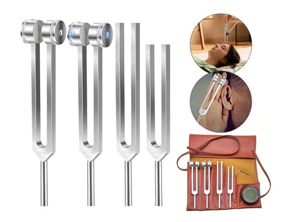 4pc Tuning Fork Set - Sound Healing & Meditation Frequency Tools