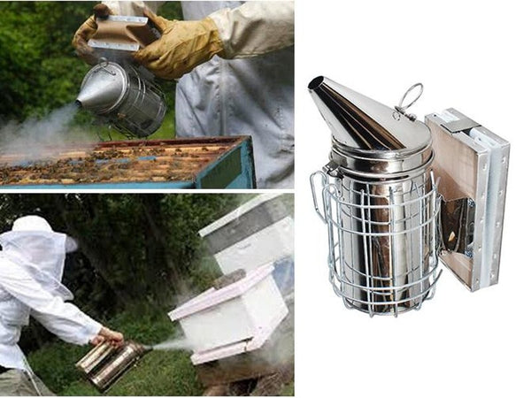 Bee Smoker with 100mm Leatheroid + Guard