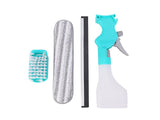 3-in-1 Window Cleaning Squeegee Spray Bottle & Scrub Wiper Tool
