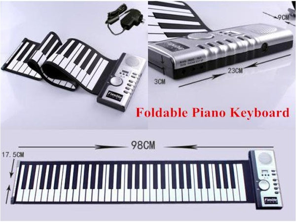 61 Keys Flexible Roll-up Electronic Piano Keyboard