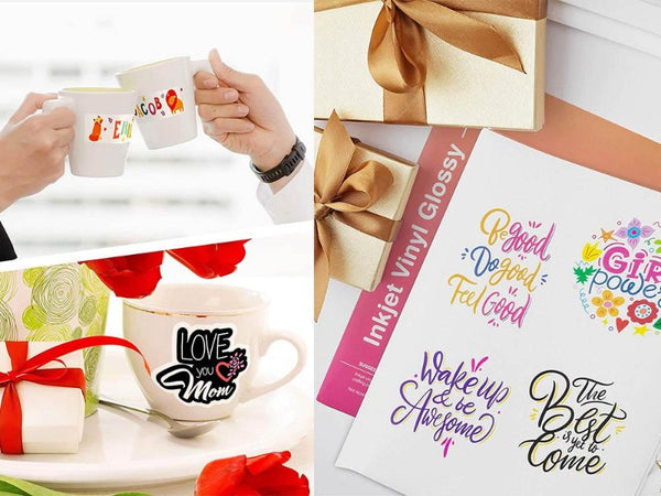 A4 Sticker Paper Custom Vinyl Stickers Printing Paper Glossy x50