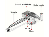 Rotary Cheese Grater Stainless Steel Hand Crank Shredder Slicer