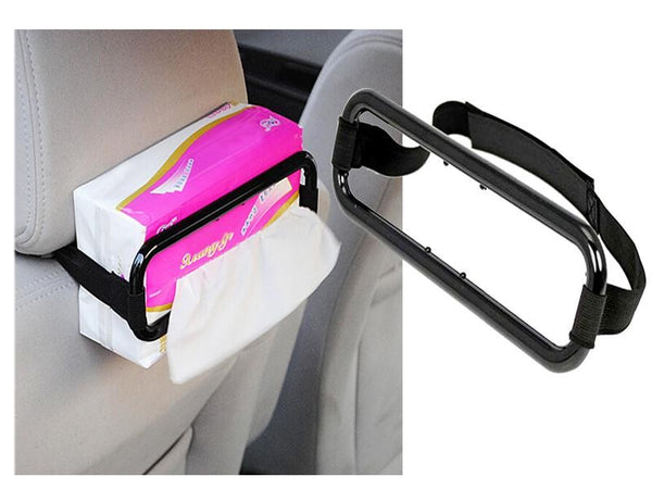 Car Tissue Box Holder (Sun Visor/Back Seat Mount)
