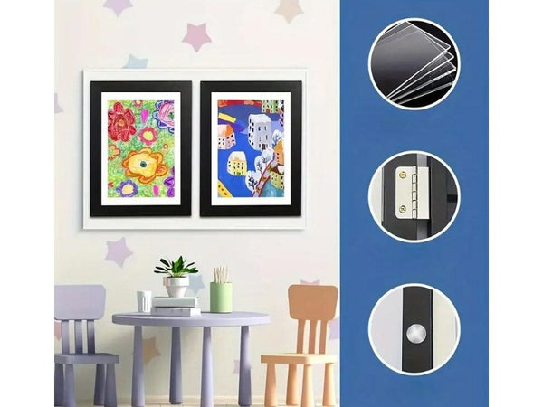 Kids A4 Art Frame Front Opening Magnetic Display Case