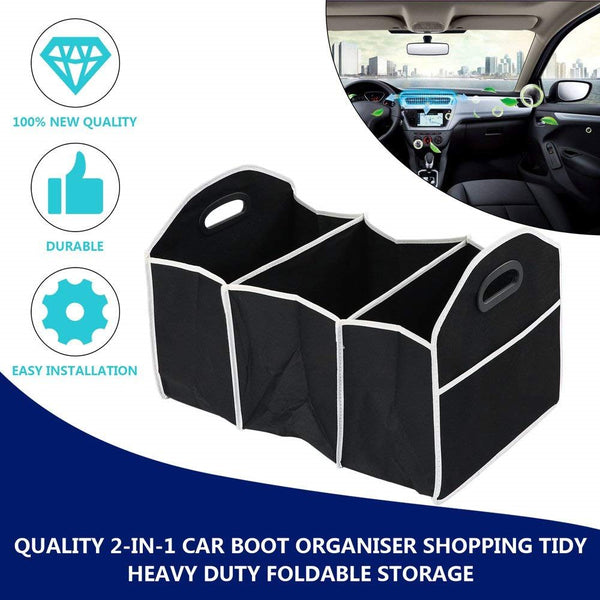 Black Car Boot Trunk Organiser Storage Bag Grocery