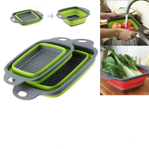 Folding Fruit Vegetable Draining Basket Washing