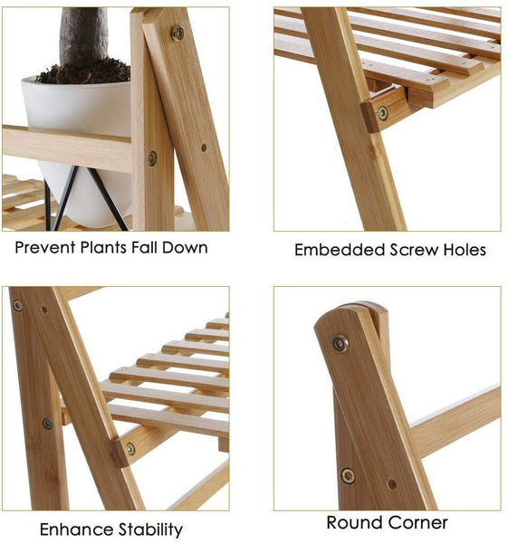 3 Tier Foldable Bamboo